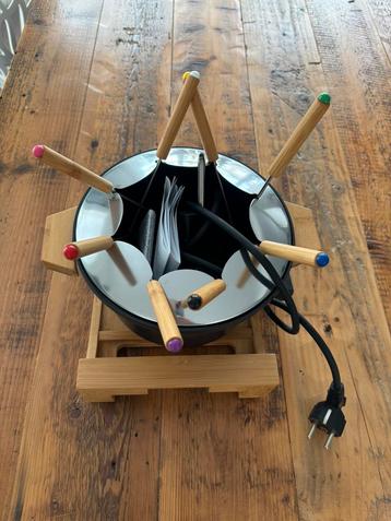 Kaas/chocolade Fondue set, 1x gebruikt. beschikbaar voor biedingen