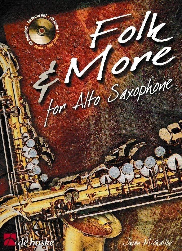altsaxofoon intermediate-Folk & More  + cd (+akkoorden), Muziek en Instrumenten, Bladmuziek, Zo goed als nieuw, Les of Cursus