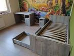 bed, nachtkastje en bureau van steigerhout, Ophalen, Nieuw, 180 cm of meer, 85 tot 100 cm