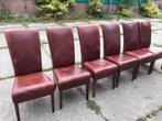 6 klassieke eethoek stoel schapenleer, Huis en Inrichting, Stoelen, Gebruikt, Bruin, Klassiek, Leer