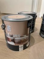 Action beige muurverf 2 potten, Doe-het-zelf en Verbouw, Verf, Beits en Lak, Beige, Nieuw, Ophalen of Verzenden, Verf