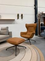 Nieuw Eyye Puuro Fauteuil met Poef Loxton Cave leer Stoel, Nieuw, Design on Stock, 50 tot 75 cm, Leer