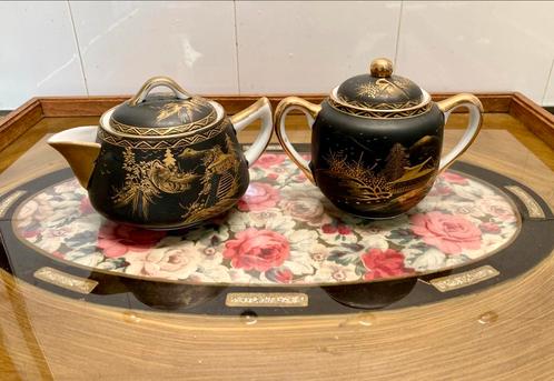 ‼️Antieke Japanse Kutani set melk en suiker bieden vanaf €35, Antiek en Kunst, Antiek | Servies compleet, Verzenden