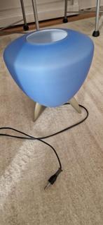 Blauwe design tafellamp, Huis en Inrichting, Lampen | Tafellampen, Ophalen, Design, Minder dan 50 cm, Glas