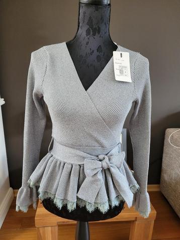 May by shining star 2x zilveren trui top maat S 36 Nieuw beschikbaar voor biedingen