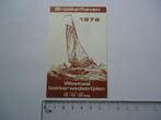 sticker 1978 Broekerhaven Westwal botter schip zeilen retro, Cd's en Dvd's, Verzenden, Zo goed als nieuw, Nederlandstalig
