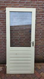 Hardhouten achterdeur 92,5 x 211,5 cm, Doe-het-zelf en Verbouw, Deuren en Horren, Ophalen, Gebruikt, 80 tot 100 cm, Buitendeur