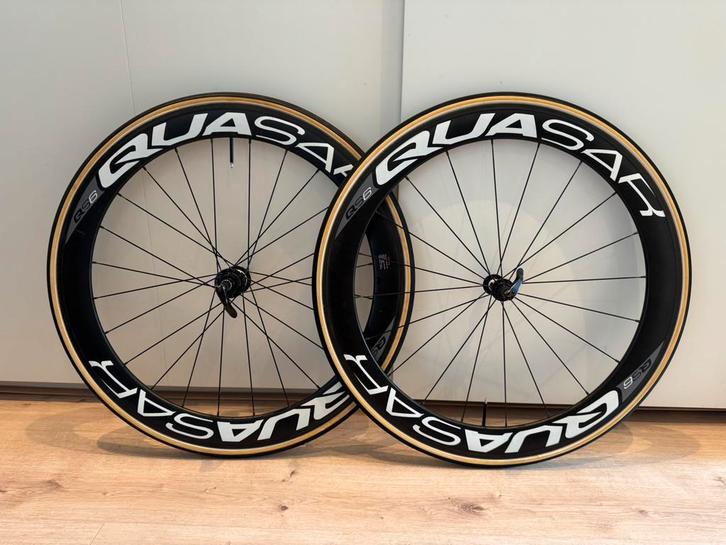 Quasar SQ6 60mm Carbon Wielset - Uitstekende staat!, Fietsen en Brommers, Fietsonderdelen, Zo goed als nieuw, Racefiets, Wiel