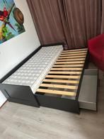 Bedbank met 2 lades , zwart , 80x200 cm inclusief 2matrassen, Huis en Inrichting, Slaapkamer | Bedden, Ophalen of Verzenden, Zo goed als nieuw