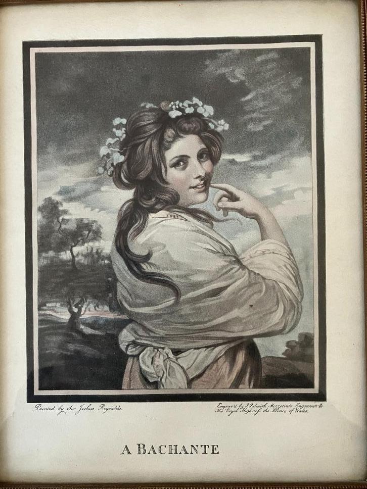 Gravure Lady Hamilton A Bachante - Joshua Reynolds, Antiek en Kunst, Kunst | Schilderijen | Klassiek, Ophalen of Verzenden