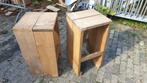 Steigerhouten barkrukken (3 stuks), Tuin en Terras, Ophalen, Gebruikt, Hout