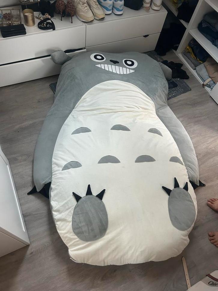 Grote Totoro Zitzak / Loungekussen, Huis en Inrichting, Zitzakken, Zo goed als nieuw, Zitzak, Grijs, Ophalen