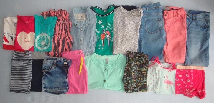 Meisjes zomerkleding pakket maat 128 - Pakketje 6, Kinderen en Baby's, Kinderkleding | Kinder-kledingpakketten, Zo goed als nieuw