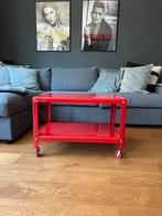 Ikea PS 2012 Red Metal Vintage Rolling Coffee Table, Huis en Inrichting, Tafels | Salontafels, Ophalen, 50 tot 100 cm, Zo goed als nieuw