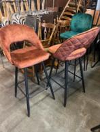 2 stuks luxe Velvet Adore barkrukken nieuw, Huis en Inrichting, Barkrukken, Ophalen, Met voetsteun, 60 tot 90 cm, Nieuw