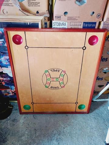 Vintage oud Hollandse spellen tafel biljard met ringen beschikbaar voor biedingen