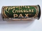 Pax chocolade croquetten blik Rotterdam, Verzamelen, Blikken, Ophalen of Verzenden, Gebruikt, Overige