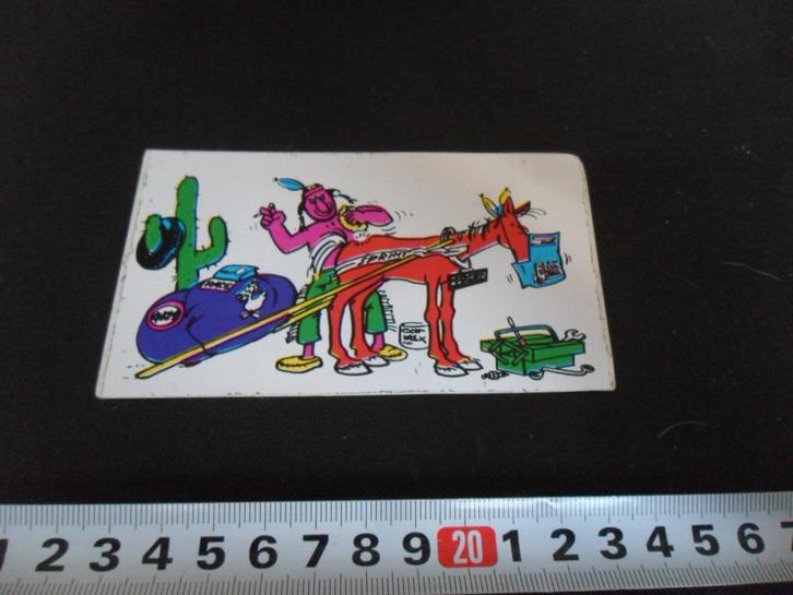 sticker tabak strip indiaan paard trektuig, Verzamelen, Stickers, Zo goed als nieuw, Bedrijf of Vereniging, Ophalen