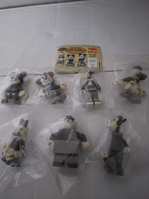 vintage Yujin Disney Figuren set ongekleurd jaren 30/40 set, Verzamelen, Disney, Nieuw, Beeldje of Figuurtje, Overige figuren