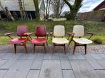 Van Teeffelen eetkamer / bureaustoelen, Midcentury, Vier, Gebruikt, Metaal