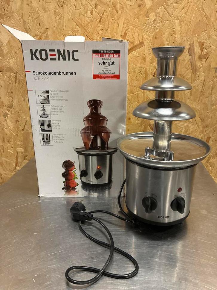 Koenic Chocoladefontein KCF 2221 - Zo goed als nieuw!, Witgoed en Apparatuur, Fonduesets, Zo goed als nieuw, Fondueset, Elektrisch