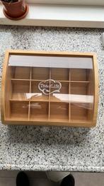 Theedoos. Bamboe. 31x24cm 13 cm h. 12 vakken., Ophalen of Verzenden, Opbergdoos