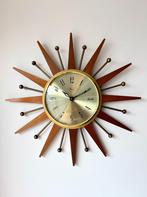 Prachtige Paico starburst of sunburst vintage wandklok 60s, Antiek en Kunst, Antiek | Klokken, Ophalen of Verzenden