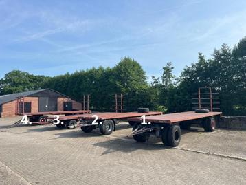 Landbouwwagen, landbouw wagens, 4x platte wagen,  beschikbaar voor biedingen