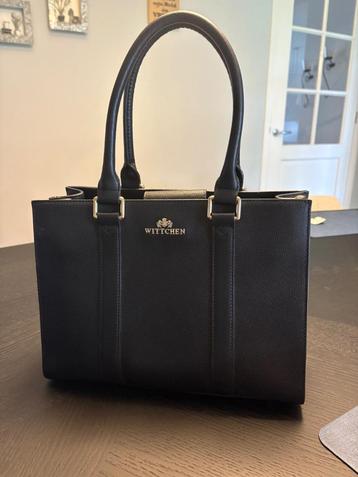 NIEUWSTAAT! WITTCHEN Leren Handtas Zwart Luxe Rood Interieur beschikbaar voor biedingen