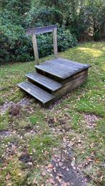 Vlonder planken en opstapje voor chalet/huisje, Ophalen, Gebruikt