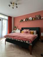 Groen Velvet Hoofdbord - Made dot com 160cm, Huis en Inrichting, Slaapkamer | Bedden, Ophalen, Tweepersoons, Zo goed als nieuw