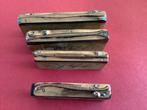 Antieke cliché medische malletjes,oorcurette,koper op hout4x, Antiek en Kunst, Antiek | Gereedschap en Instrumenten, Ophalen of Verzenden
