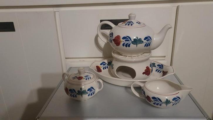 Compleet Boerenbont Servies, Huis en Inrichting, Keuken | Servies, Gebruikt, Compleet servies, Boerenbont, Aardewerk, Ophalen of Verzenden