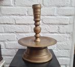 Bronzen rokkandelaar,  groot model 22 x 30cm, 4,3 kg, 1900, Antiek en Kunst, Antiek | Kandelaars, Ophalen of Verzenden, Koper of Brons