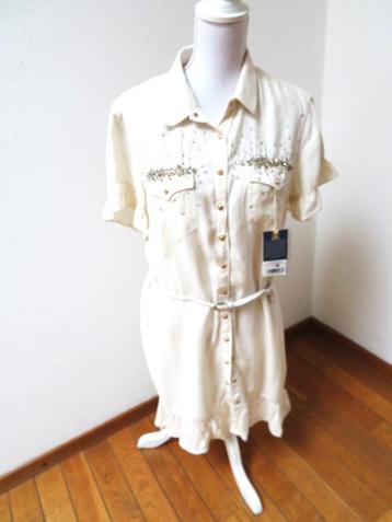H29 DISHE nieuw met kaartje jurk room wit XL = 38/40 Ned	 beschikbaar voor biedingen