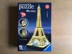 Eiffeltoren 3D puzzel night edition, Hobby en Vrije tijd, Denksport en Puzzels, Ophalen of Verzenden, Minder dan 500 stukjes, Zo goed als nieuw