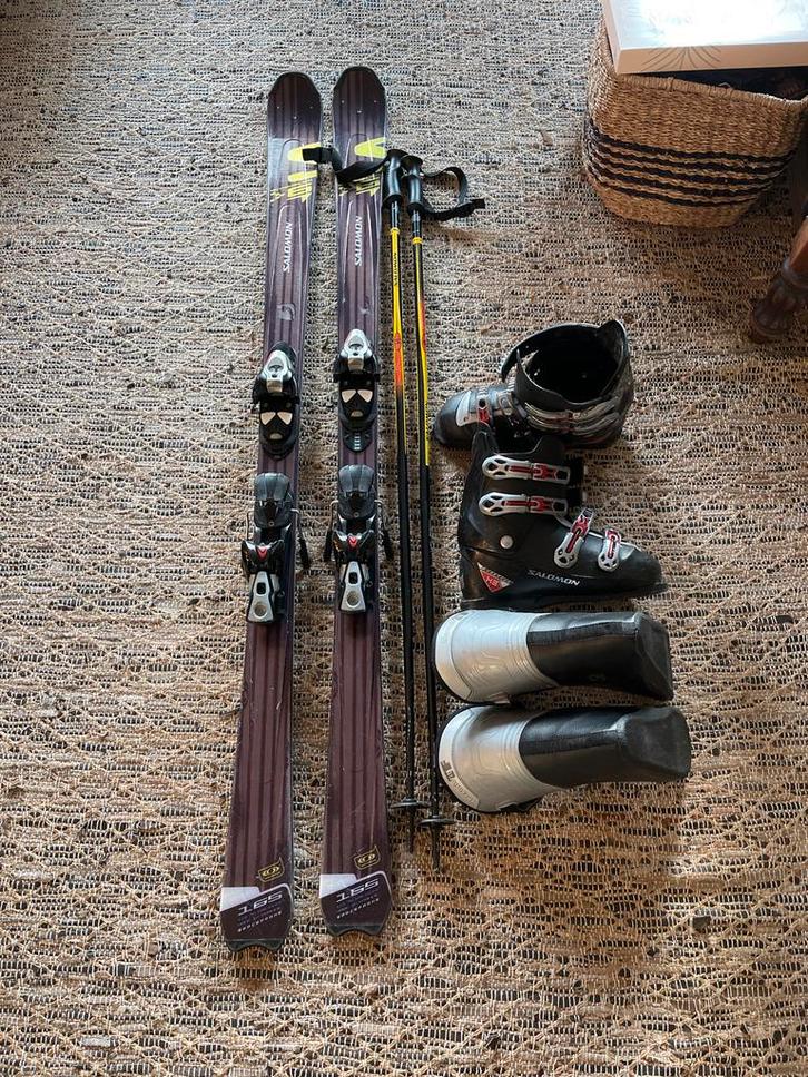 Salomon Ski Set Compleet, Sport en Fitness, Skiën en Langlaufen, Gebruikt, Ski's, Skiën, Salomon, Carve, 160 tot 180 cm, Ophalen of Verzenden