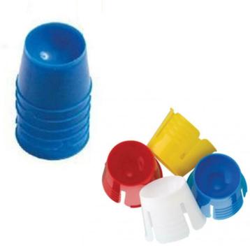 50x plastic/ kunststof dappenglaasjes BLAUW beschikbaar voor biedingen