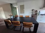 Stoere eettafel zwart, Huis en Inrichting, Tafels | Eettafels, Ophalen, 100 tot 150 cm, Eikenhout, 200 cm of meer