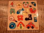 Houten noppen puzzel, Ophalen of Verzenden, Minder dan 10 stukjes, Gebruikt, 6 maanden tot 2 jaar