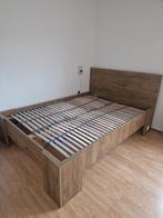 Nette bed te koop - Weinig gebruikt!, Bruin, Tweepersoons, Ophalen of Verzenden, Zo goed als nieuw