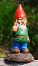 Prachtig tuinbeeldje Kabouter met middelvinger (15cm), Ophalen of Verzenden, Nieuw