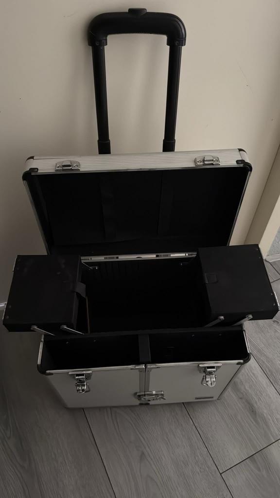 Kapperskoffer / Manicurekoffer Trolley, Sieraden, Tassen en Uiterlijk, Beautycases, Gebruikt, Hardcase, Zwart, Met slot, Ophalen of Verzenden