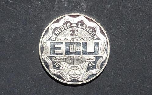 2½ ECU 1991 De Nederlanden 1991 Erasmus, UNC, Postzegels en Munten, Munten | Nederland, Losse munt, Overige waardes, Ophalen of Verzenden