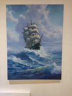 Op zee, Antiek en Kunst, Kunst | Schilderijen | Klassiek, Ophalen of Verzenden