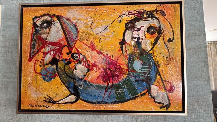 Jan te Wierik Schilderij - Abstract Expressionisme, Antiek en Kunst, Kunst | Schilderijen | Abstract, Ophalen