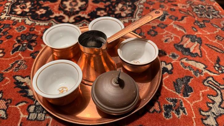 Traditionele Turkse Koffieset - Compleet, Antiek en Kunst, Antiek | Keukenbenodigdheden, Ophalen of Verzenden