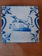 17e eeuwse tegel met jachthond, Ophalen of Verzenden