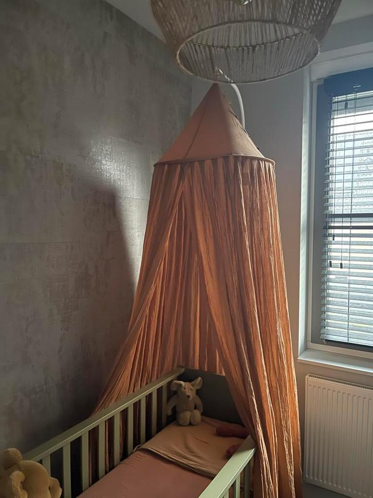 Jollein Klamboe vintage karamel + piekstok (standaard), Kinderen en Baby's, Kinderkamer | Inrichting en Decoratie, Zo goed als nieuw