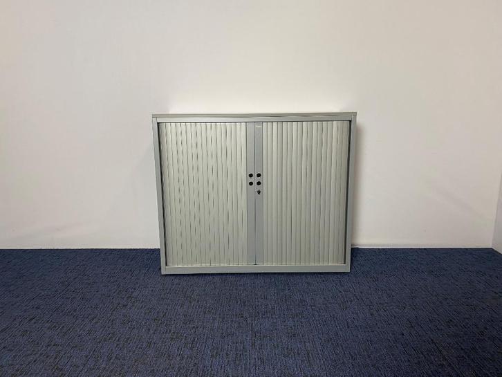 2 x Roldeurkast Gispen Meta, aluminium, H102 x B120 x D47 cm, Huis en Inrichting, Bureaus, Gebruikt, Ophalen